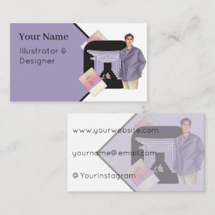 Men's Hanbok Style & Lemon Face Mask Business Card