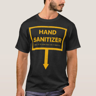 Mens Hand Sanitizer funny adult yellow humour mens T-Shirt