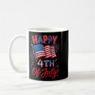 Mens Happy 4th Of July Patriotic Aamerican Flag Coffee Mug