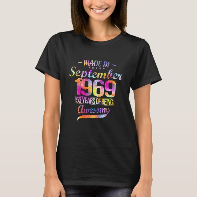 Mens Happy 53th Birthday To Those Born In Septembe T-Shirt (Front)