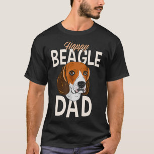 Mens Happy Beagle Dad T-Shirt