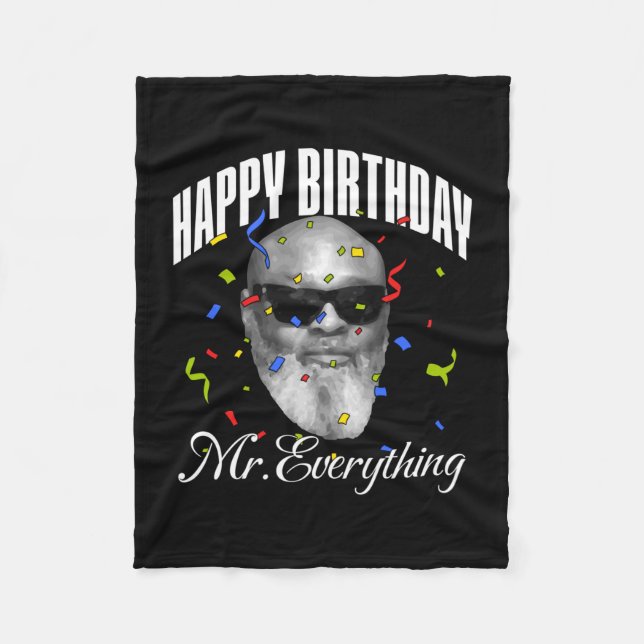 Mens happy birthday mr everything performance  fleece blanket (Front)