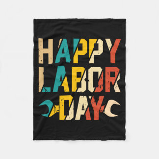 Mens Happy Labour Day Patriot Happy Labour Day Men Fleece Blanket