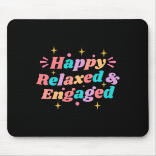 Mens happy relaxed & engaged fiancée fiance mouse pad