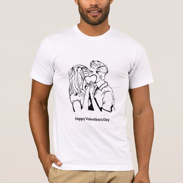 Men's Happy Valentine's Day t-shirt (Front)