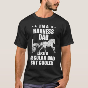 Mens Harness Racing Dad Vintage Horse Racer Equita T-Shirt