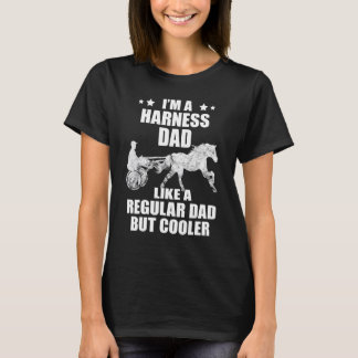 Mens Harness Racing Dad Vintage Horse Racer Equita T-Shirt
