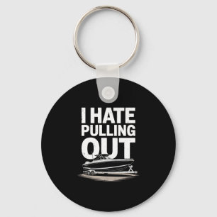Mens hate pulling out vintage boating trailer boat key ring
