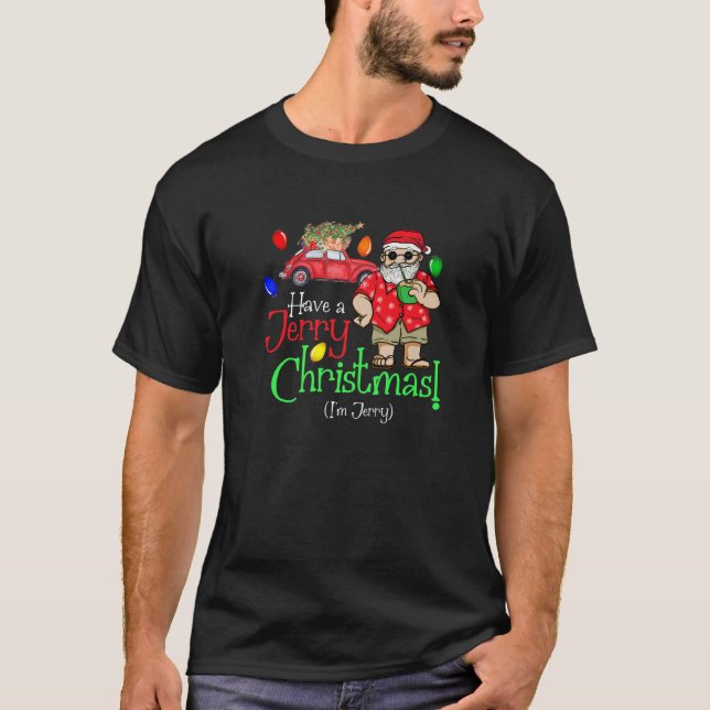 Mens Have A Jerry Christmas A Funny Holiday Jerry T-Shirt (Front)