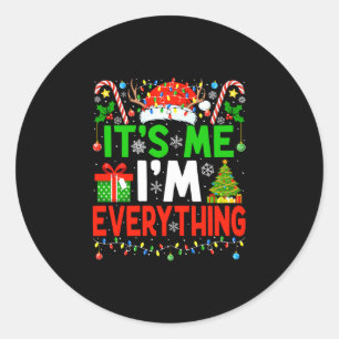 Mens have everything want couple christmas classic round sticker