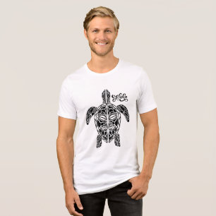 Men's Hawaiian Turtle T-Shirt Tri-Blend Shirt