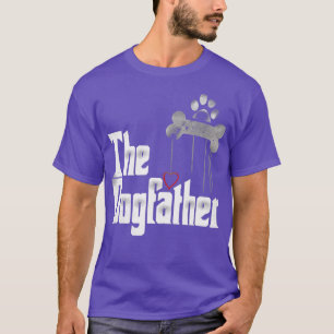 Mens he Dogfather Dad Dog Funny Fathers Day T-Shirt