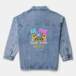 Mens He Or She Uncle To Bee Keeper Of The Gender R Denim Jacket