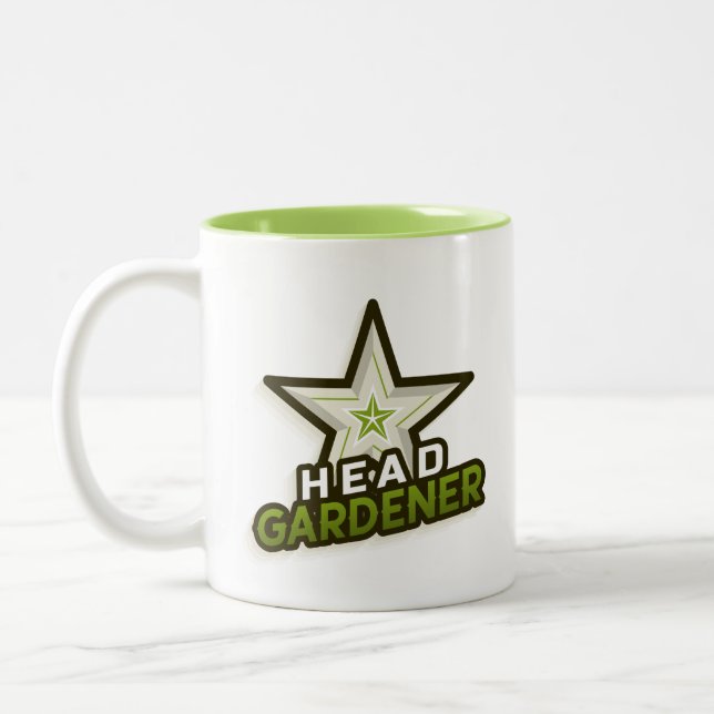 Men's Head Gardener Coffee Mug - Green (Left)