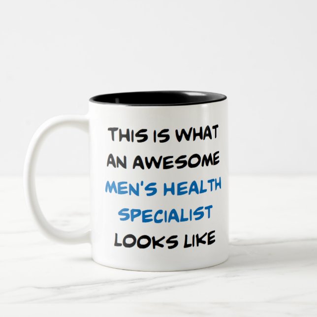 men's health specialist, awesome Two-Tone coffee mug (Left)