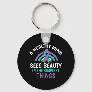 Mens Healthy Mind Mental Health Awareness Prevent Key Ring