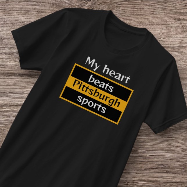 Men's Heart beats Pittsburgh Sports T-Shirt (Creator Uploaded)