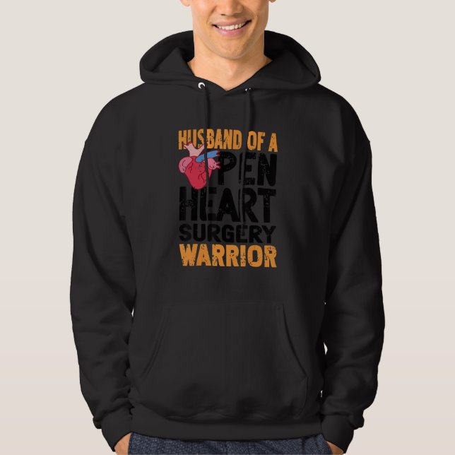 Mens Heart Health Awareness for Bypass Recovery Hoodie (Front)