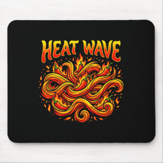 Mens heat wave spicy chilli flame flow graphic mouse pad