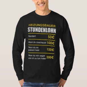 Mens Heating Builder Hourly Wage T-Shirt