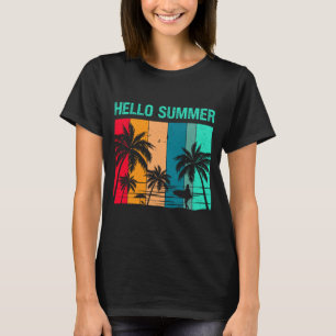Mens Hello Summer - Sun Sea and Sand - Summer T-Shirt