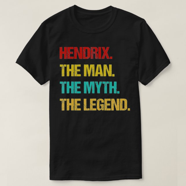 Mens Hendri The Man the Myth the Legend  T-Shirt (Design Front)