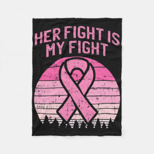 Mens Her Fight Is My Fight Husbynd Breast Cancer A Fleece Blanket