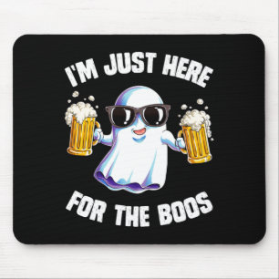 Mens Here For The Boos Funny Halloween Ghost Men Mouse Pad
