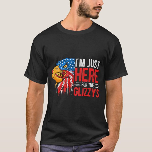 Mens here for the glizzys eagle glizzy tank top (Front)