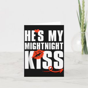 Mens He's My Midnight Kiss Happy New Year Matching Card