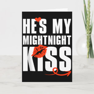 Mens Hes My Midnight Kiss Happy New Year Matching Card