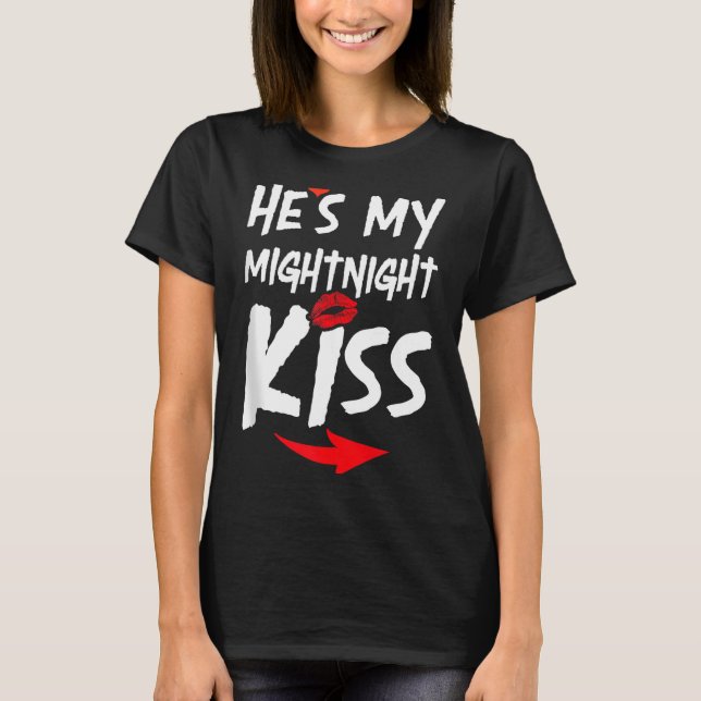 Mens He's My Midnight Kiss Happy New Year Matching T-Shirt (Front)