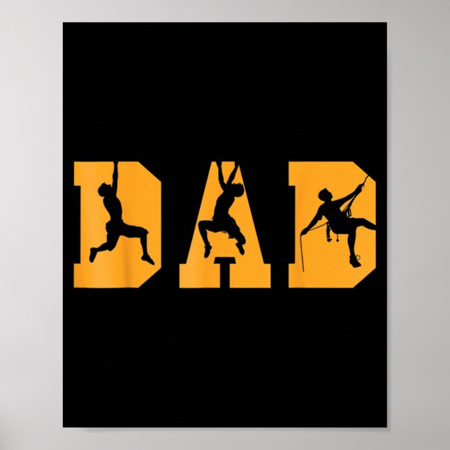 Mens Hiking Dad Mountaineering Mountain Climbing H Poster (Front)