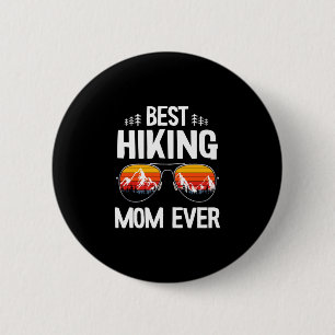 Mens hiking mum outdoor vacation retro vintage 6 cm round badge