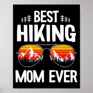 Mens hiking mum outdoor vacation retro vintage poster