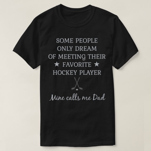 Mens Hockey Dad Father of Hockey Player Father's D T-Shirt (Design Front)