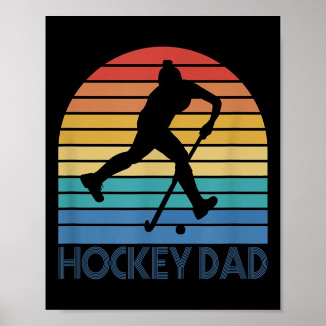 Mens Hockey Dad Field Hockey Player Father Coach V Poster (Front)