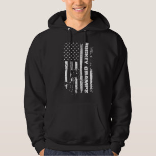 Mens Hockey Gramps Us American Flag Father's Day Hoodie