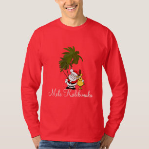 Mens Holiday Shirt-Mele Kalikimaka/Merry Christmas T-Shirt