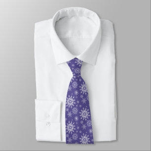 Men's Holiday Snowflakes Tie