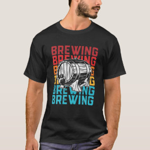 Mens Home Brewing Retro Craft Beer Making Gift For T-Shirt