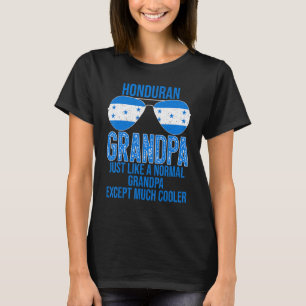 Mens Honduran Grandpa Honduras Flag Sunglasses T-Shirt