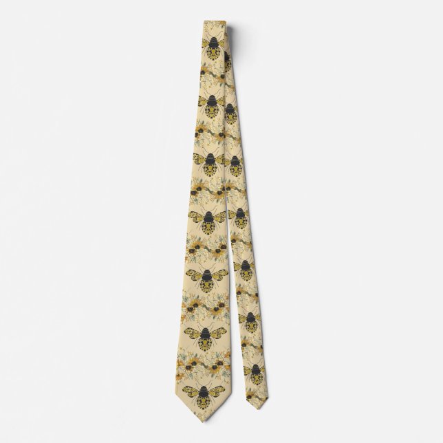 Men's Honey Bee Neck Tie (Front)