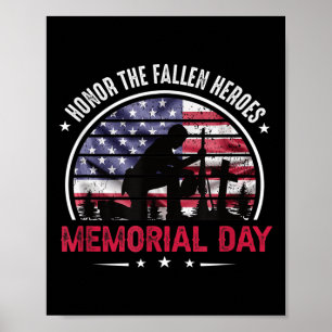 Mens Honour The Fallen Heroes Memorial Day With Poster