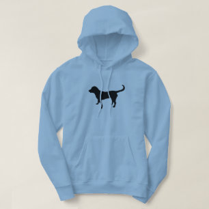 Men's hooded sweatshirt black lab silhouette