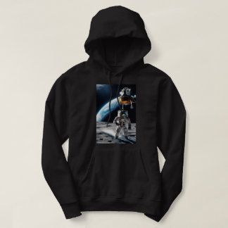 Men's Hooded Sweatshirt: Epic Moon Landing Panoram Hoodie