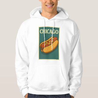 Men's Hoodie with retro hot dog logo