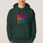 Men's Hoodies Custom Add Image Logo Text Template<br><div class="desc">Men's Custom Add Image Logo Template Deep Forest Basic Hooded Sweatshirt.</div>