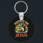Mens Hooked On Jesus Christian Fishing-shirt Funny Key Ring<br><div class="desc">Mens Hooked On Jesus Christian Fishing-shirt Funny B Dad</div>