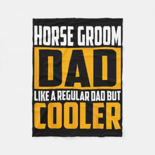 Mens Horse Groom Dad - Like A Regular Dad But Cool Fleece Blanket